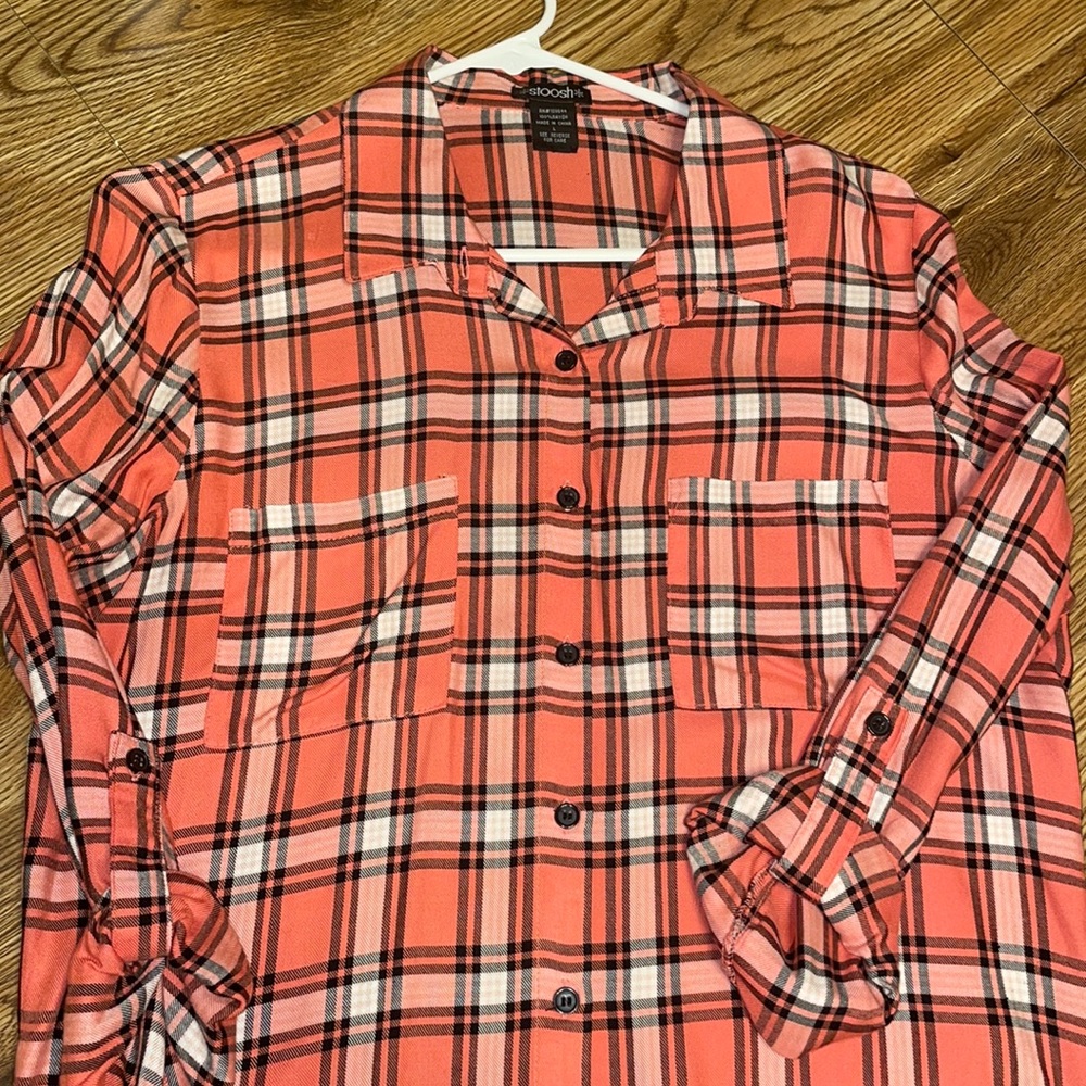 COPY - Orange and black plaid flannel